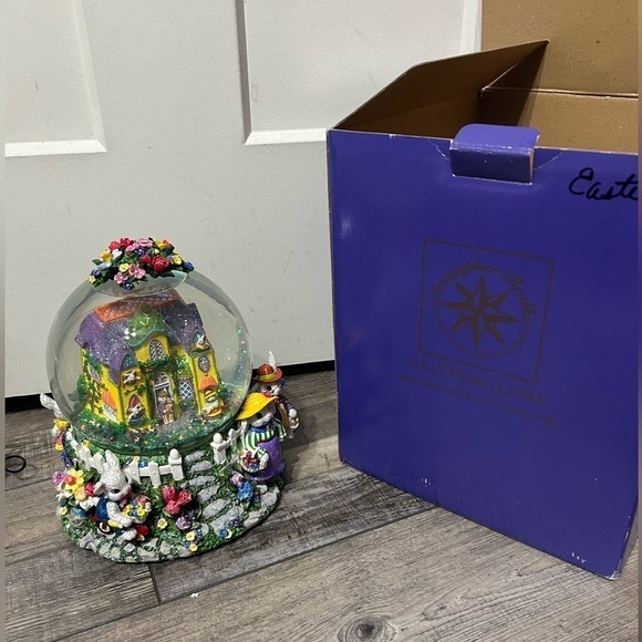 Christopher Radko Dapper Family snowglobe Glitterglobe With Box - Picture 4 of 8